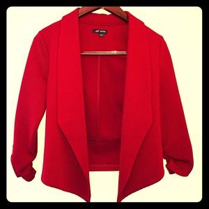 **MICHEL** 3/4 sleeve red blazer